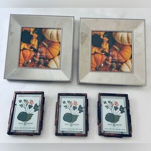 Silver and Brown Picture Frame Set